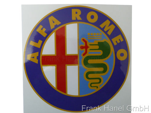 Aufkleber rund "Alfa Romeo" 150 mm