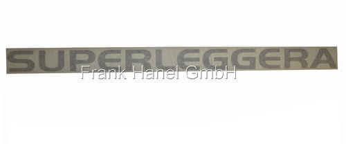 Aufkleber für Schweller aus Carbonfolie in anthrazit Alfa 4C Schriftzug   "SUPERLEGGERA" 550mm breit