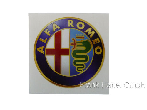 Aufkleber für Felgenemblem  Alfa-Logo  57mm  x 57mm